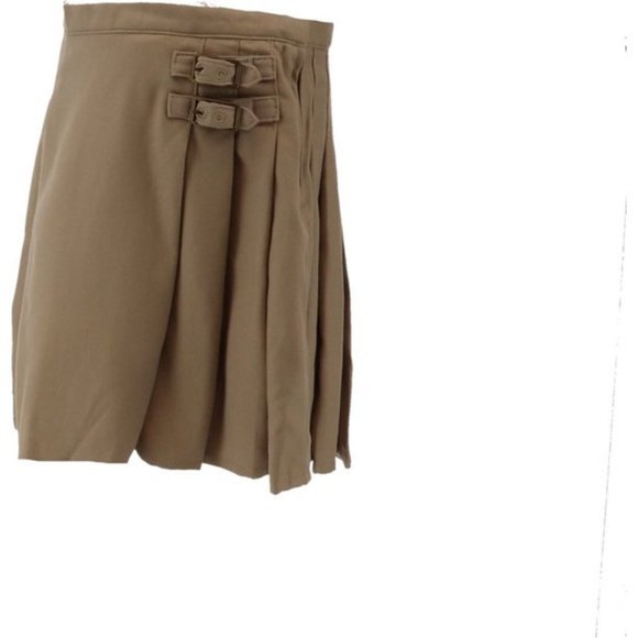 NWT LANDS' END UNIFORM GIRL'S AT THE KNEE BUCKLE SKIRT CLASSIC NAVY 14, 16 - Picture 3 of 11